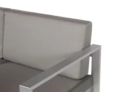 Store Beliani 2-Istuttava Ulkosohva Alumiini Tummanharmaa Salerno