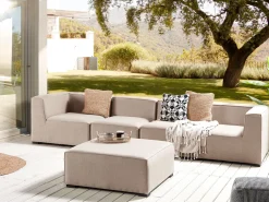 Store Beliani 4-Istuttava Ulkosohva Ja Rahi Kangas Beige Arezzo