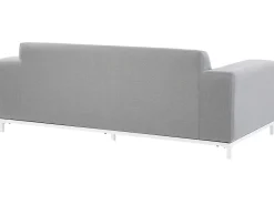 Ulkokalusteet<Beliani 3-Istuttava Ulkosohva Kangas Vaaleanharmaa/Valkoinen Rovigo