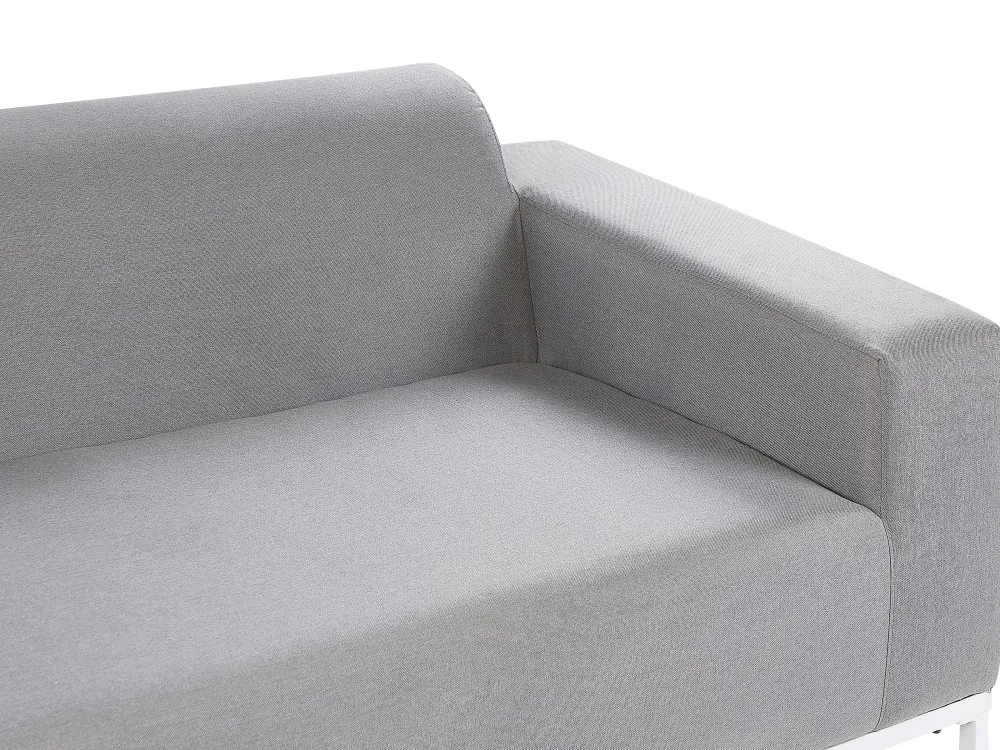 Ulkokalusteet<Beliani 3-Istuttava Ulkosohva Kangas Vaaleanharmaa/Valkoinen Rovigo