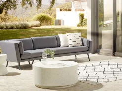 Ulkokalusteet<Beliani 3-Istuttava Ulkosohva Kangas Vasenk. Harmaa Loretello