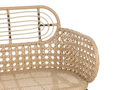 Ulkokalusteet<Beliani 2-Istuttava Ulkosohva Polyrottinki Luonnonvari Pratello