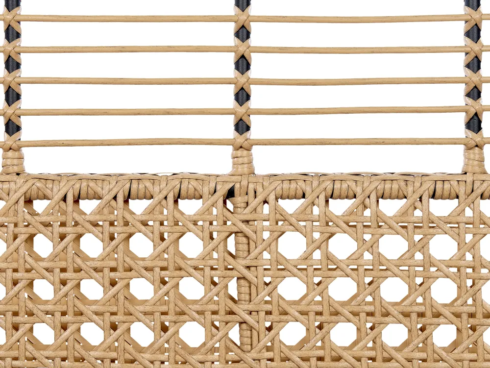 Ulkokalusteet<Beliani 2-Istuttava Ulkosohva Polyrottinki Luonnonvari Pratello