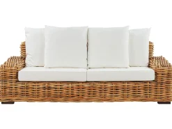 Fashion Beliani 3-Istuttava Ulkosohva Rottinkinen Ruskea Forli