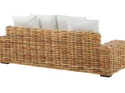 Fashion Beliani 3-Istuttava Ulkosohva Rottinkinen Ruskea Forli