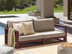 Best Beliani 2-Istuttava Ulkosohva Sertifioitu Akaasia Mahonginruskea Timor Ii