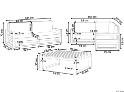 Ulkokalusteet<Beliani 4-Istuttava Ulkosohvaryhma Akaasia Mahonginruskea Timor Ii