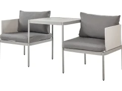 Discount Beliani 2-Istuttava Ulkosohvaryhma Alumiini Vaaleanharmaa Terracina