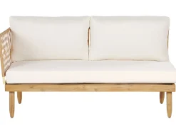 Ulkokalusteet<Beliani 4-Istuttava Ulkosohvaryhma Akasiapuu Vasenk. Valkoinen Cremona