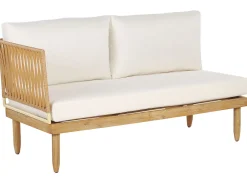 Ulkokalusteet<Beliani 4-Istuttava Ulkosohvaryhma Akasiapuu Vasenk. Valkoinen Cremona