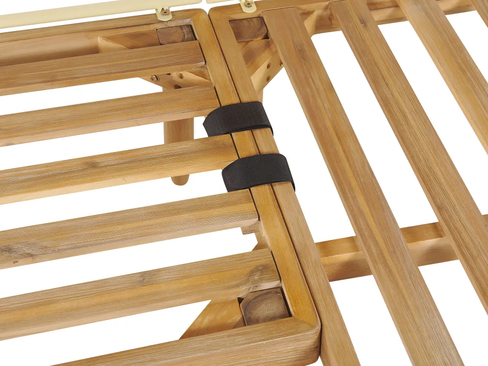 Ulkokalusteet<Beliani 4-Istuttava Ulkosohvaryhma Akasiapuu Vasenk. Valkoinen Cremona