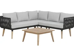 Best Sale Beliani 5-Istuttava Ulkosohvaryhma Akaasia Musta Alcamo