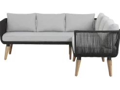 Best Sale Beliani 5-Istuttava Ulkosohvaryhma Akaasia Musta Alcamo