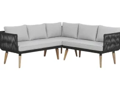 Best Sale Beliani 5-Istuttava Ulkosohvaryhma Akaasia Musta Alcamo