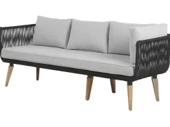 Best Sale Beliani 5-Istuttava Ulkosohvaryhma Akaasia Musta Alcamo