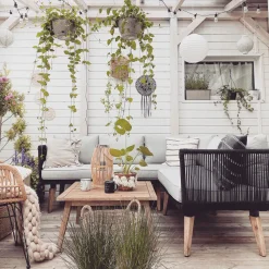 Best Sale Beliani 5-Istuttava Ulkosohvaryhma Akaasia Musta Alcamo