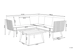 Best Sale Beliani 5-Istuttava Ulkosohvaryhma Akaasia Musta Alcamo