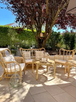 Ulkokalusteet<Beliani 4-Istuttava Ulkosohvaryhma Rottinki Luonnonvari Brindisi