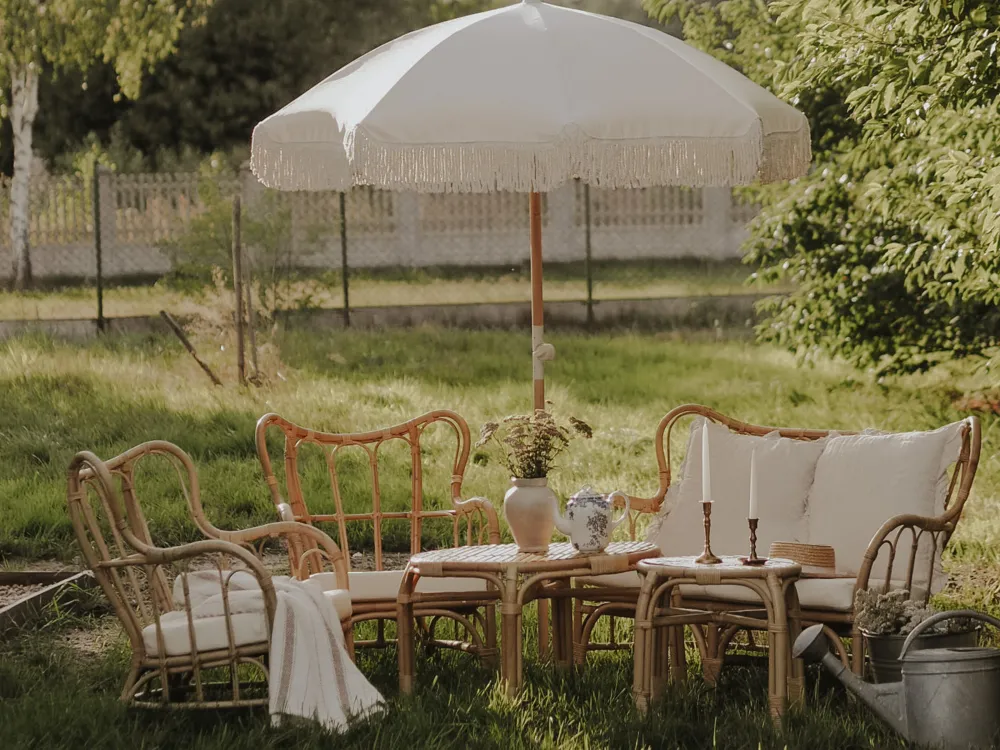 Ulkokalusteet<Beliani 4-Istuttava Ulkosohvaryhma Rottinki Luonnonvari Brindisi