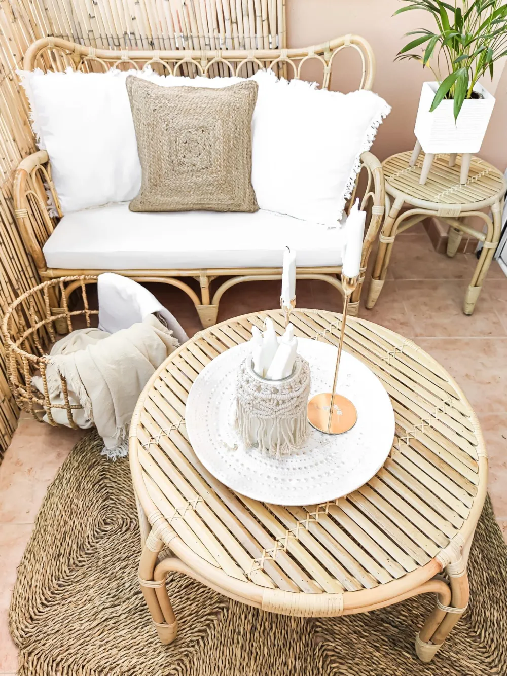 Ulkokalusteet<Beliani 4-Istuttava Ulkosohvaryhma Rottinki Luonnonvari Brindisi