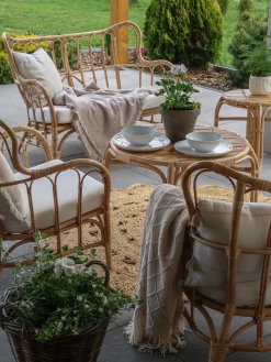 Ulkokalusteet<Beliani 4-Istuttava Ulkosohvaryhma Rottinki Luonnonvari Brindisi