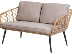 Ulkokalusteet<Beliani 4-Istuttava Ulkosohvaryhma Polyrottinki Luonnonvari Corinth Ii