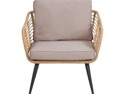 Ulkokalusteet<Beliani 4-Istuttava Ulkosohvaryhma Polyrottinki Luonnonvari Corinth Ii