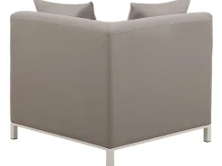 Cheap Beliani 5-Istuttava Ulkosohvaryhma Kangas Vasenk. Ruskeanharmaa Belize