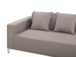 Cheap Beliani 5-Istuttava Ulkosohvaryhma Kangas Vasenk. Ruskeanharmaa Belize