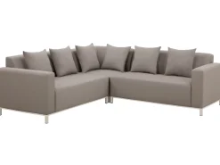 Cheap Beliani 5-Istuttava Ulkosohvaryhma Kangas Vasenk. Ruskeanharmaa Belize