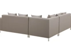 Cheap Beliani 5-Istuttava Ulkosohvaryhma Kangas Vasenk. Ruskeanharmaa Belize