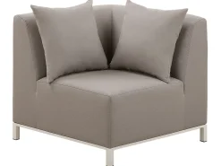 Cheap Beliani 5-Istuttava Ulkosohvaryhma Kangas Vasenk. Ruskeanharmaa Belize