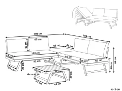 Ulkokalusteet<Beliani 5-Istuttava Ulkosohvaryhma Alumiini Harmaa Coccorino