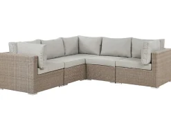 Online Beliani 6-Istuttava Ulkosohvaryhma Polyrottinki Vasenk. Ruskeanharmaa Contare