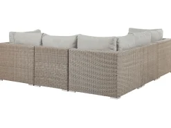 Online Beliani 6-Istuttava Ulkosohvaryhma Polyrottinki Vasenk. Ruskeanharmaa Contare