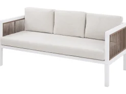Ulkokalusteet<Beliani 5-Istuttava Ulkosohvaryhma Alumiini Valkoinen/Ruskea Borello