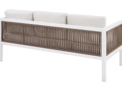 Ulkokalusteet<Beliani 5-Istuttava Ulkosohvaryhma Alumiini Valkoinen/Ruskea Borello