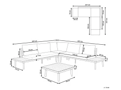 Discount Beliani 5-Istuttava Ulkosohvaryhma Akasiapuu Harmaa Corato