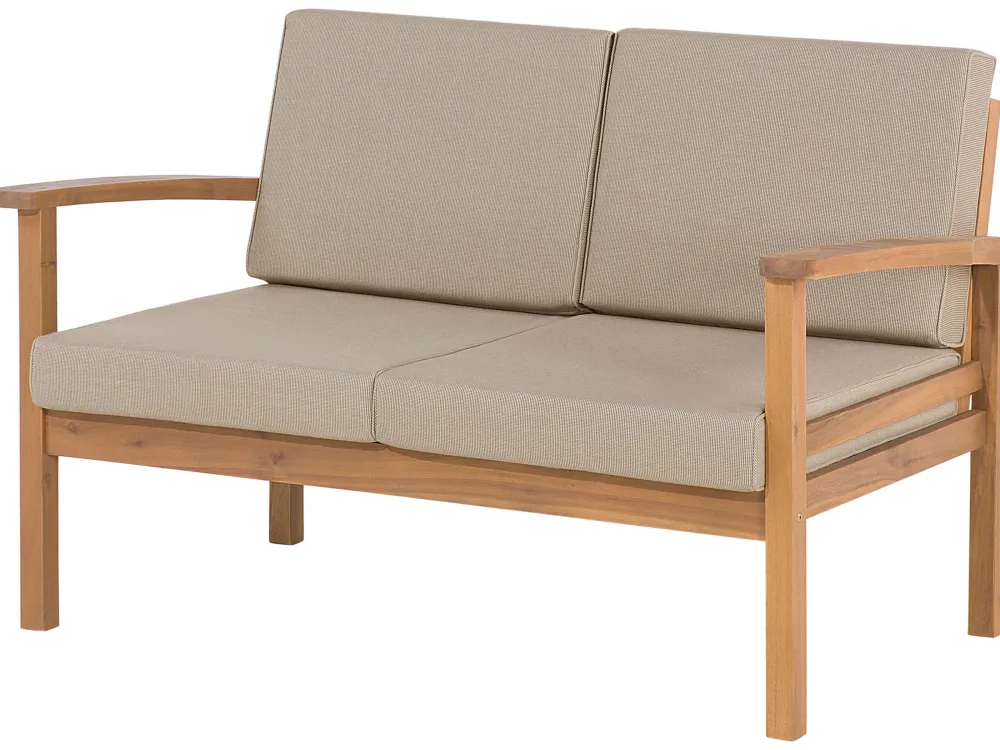 Clearance Beliani 4-Istuttava Ulkosohvaryhma Akaasia Vaalea Puu Manila