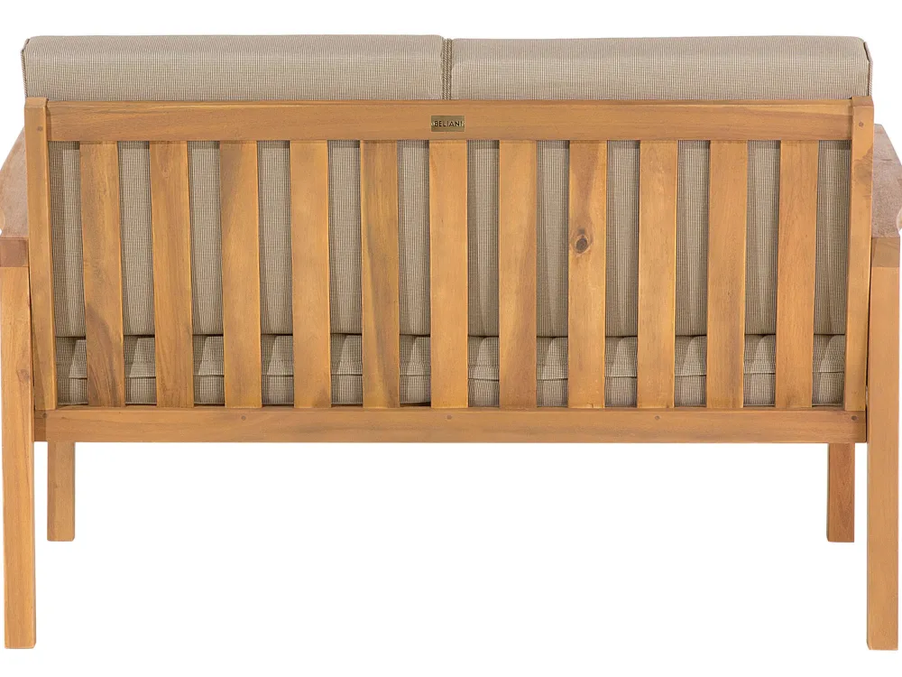 Clearance Beliani 4-Istuttava Ulkosohvaryhma Akaasia Vaalea Puu Manila