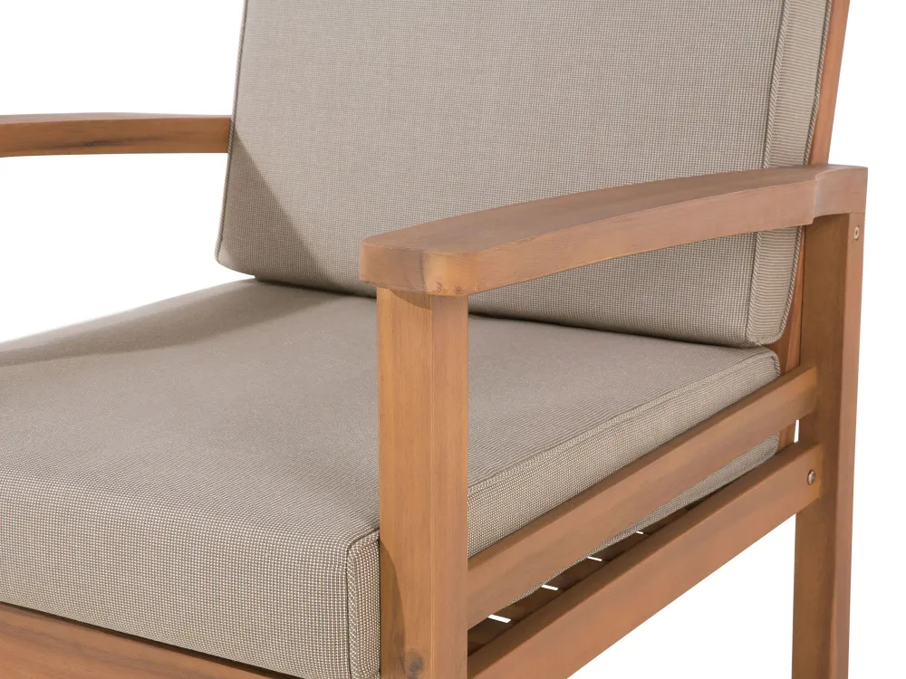 Clearance Beliani 4-Istuttava Ulkosohvaryhma Akaasia Vaalea Puu Manila