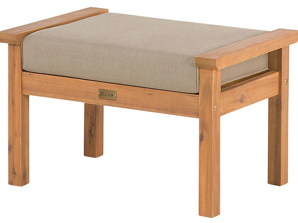 Clearance Beliani 4-Istuttava Ulkosohvaryhma Akaasia Vaalea Puu Manila