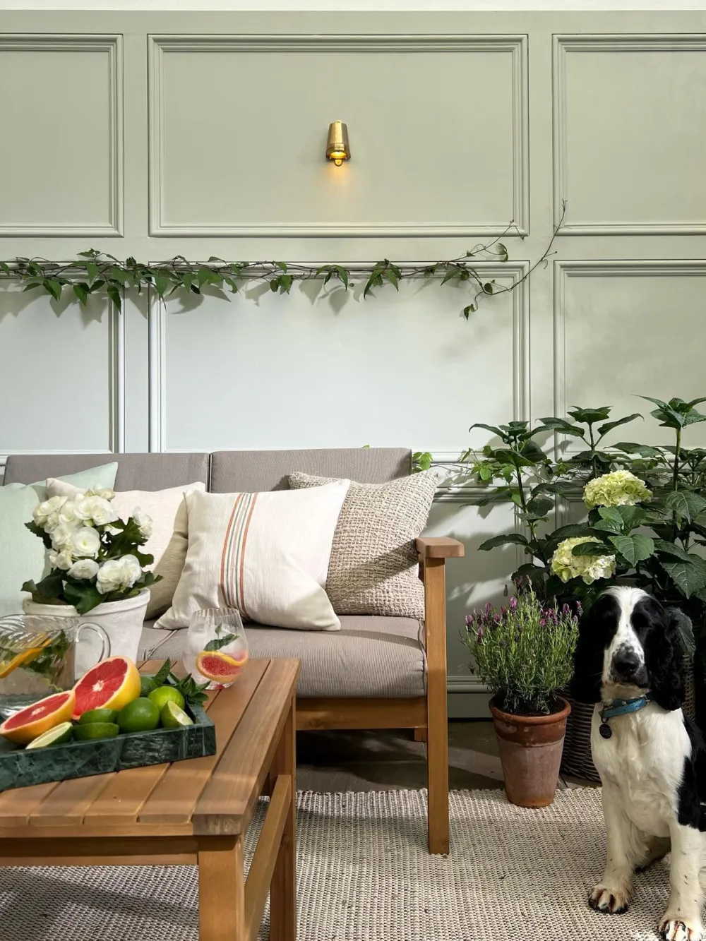 Clearance Beliani 4-Istuttava Ulkosohvaryhma Akaasia Vaalea Puu Manila