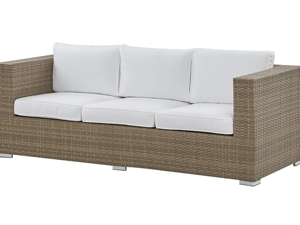 Ulkokalusteet<Beliani 5-Istuttava Ulkosohvaryhma Polyrottinki Valkoinen Belluno