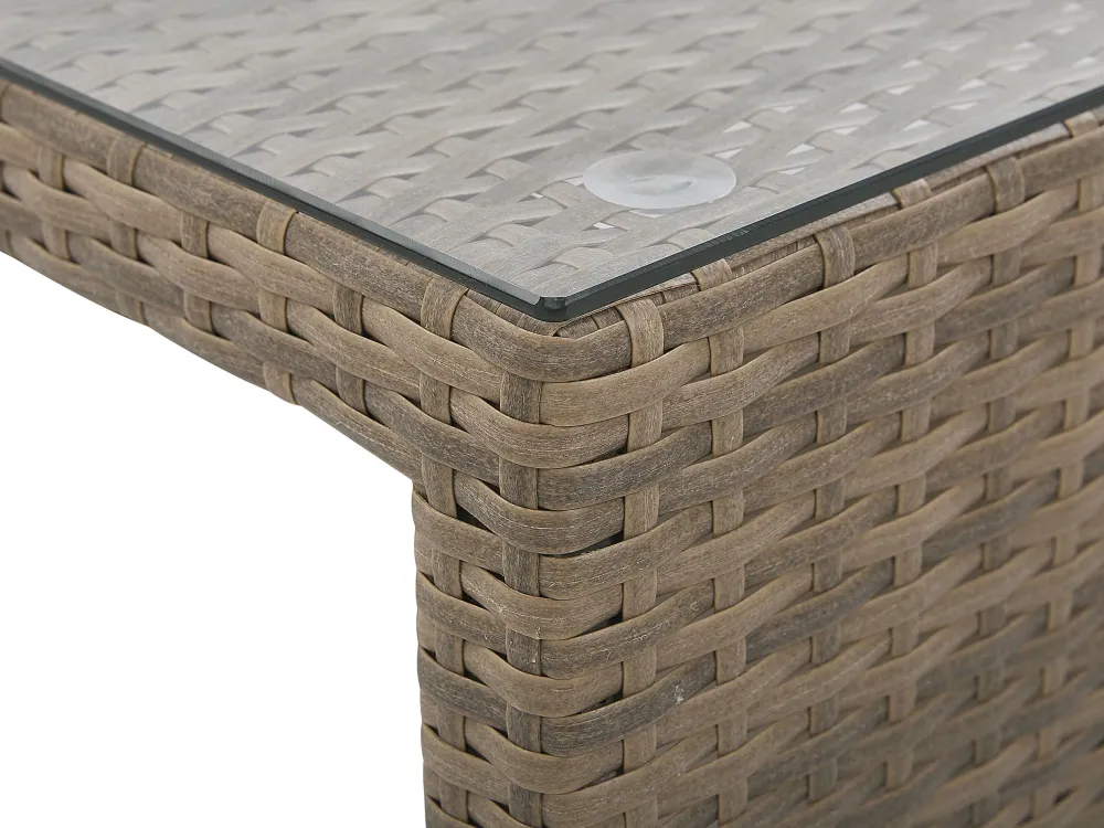 Ulkokalusteet<Beliani 5-Istuttava Ulkosohvaryhma Polyrottinki Valkoinen Belluno