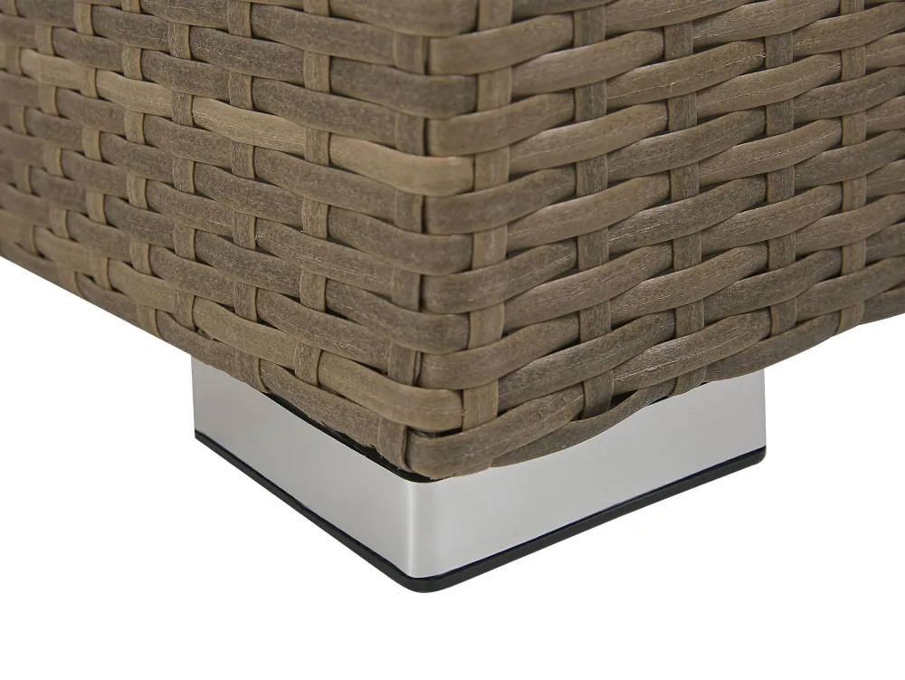 Ulkokalusteet<Beliani 5-Istuttava Ulkosohvaryhma Polyrottinki Valkoinen Belluno