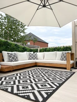 Ulkokalusteet<Beliani 5-Istuttava Ulkosohvaryhma Akasiapuu Vasenk. Valkoinen Marettimo