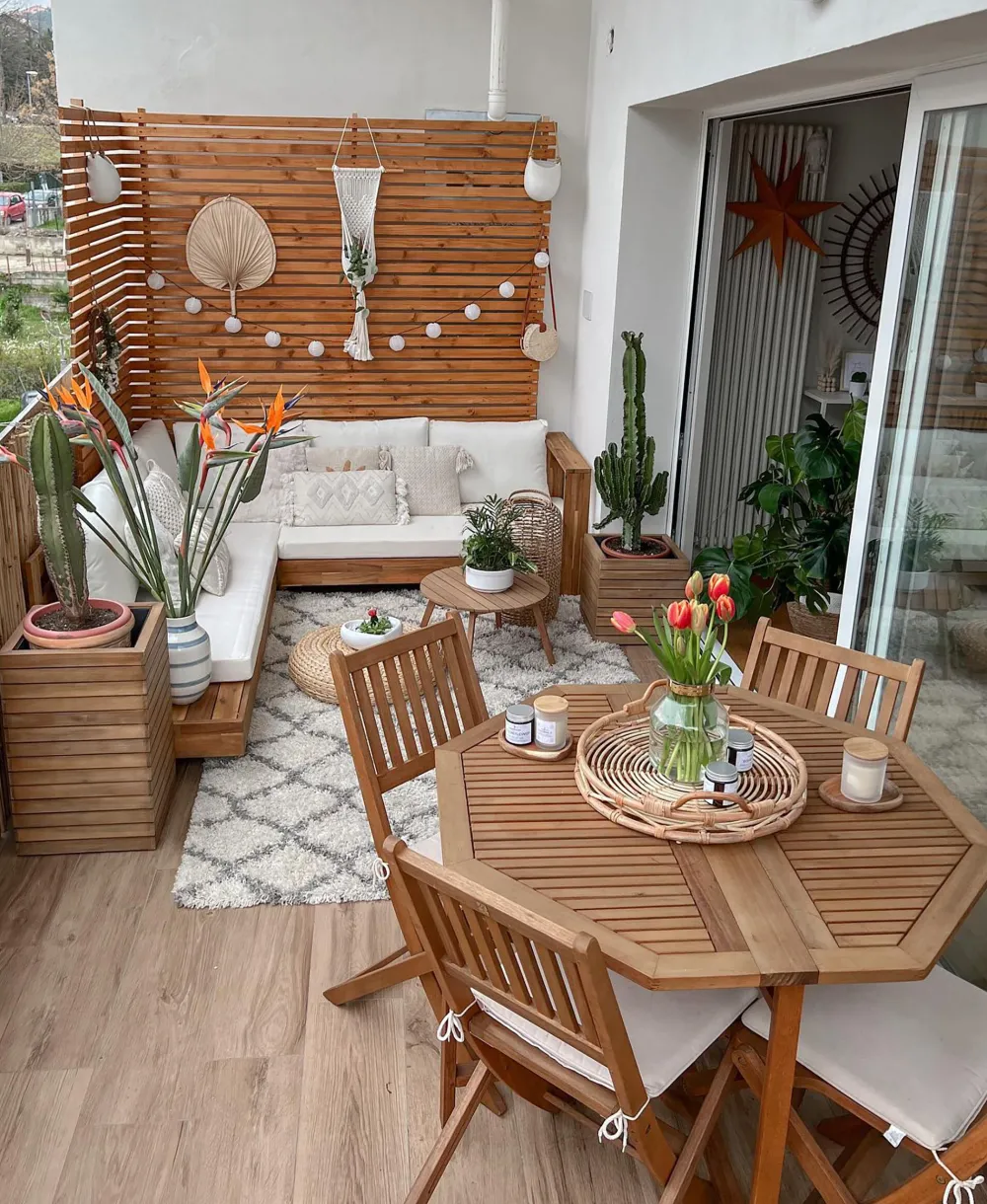 Ulkokalusteet<Beliani 5-Istuttava Ulkosohvaryhma Akasiapuu Vasenk. Valkoinen Marettimo