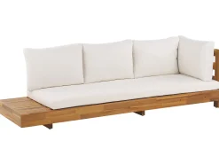 Ulkokalusteet<Beliani 5-Istuttava Ulkosohvaryhma Akasiapuu Vasenk. Valkoinen Marettimo