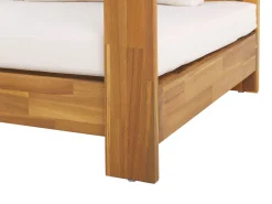 Ulkokalusteet<Beliani 5-Istuttava Ulkosohvaryhma Akasiapuu Vasenk. Valkoinen Marettimo